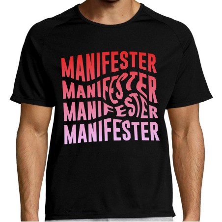 Tshirt Davy One Noir - Manifester